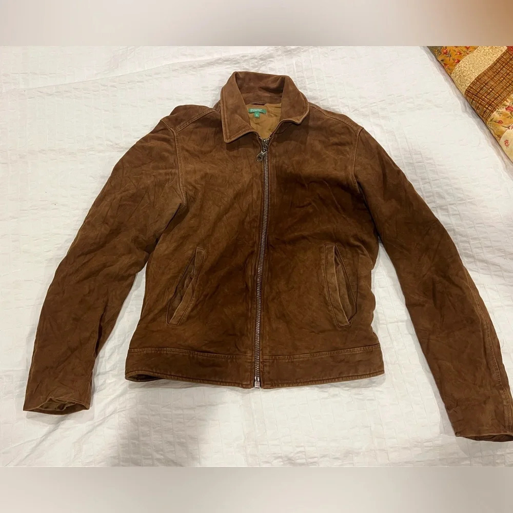 Unisex United Colors of Benetton Bob Dylan Suede Brown Jacket